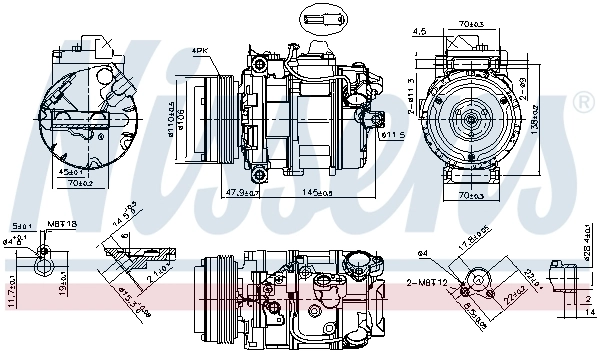 Compressor, air conditioning ** FIRST FIT ** 890073