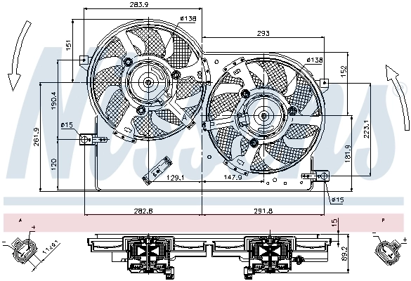 NISSENS 85696 Fan, engine cooling
