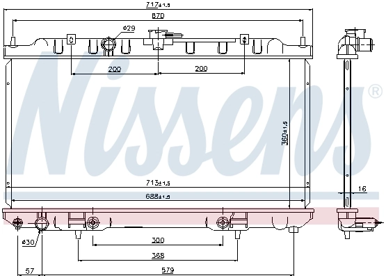 NISSENS 69460 Radiator, engine cooling