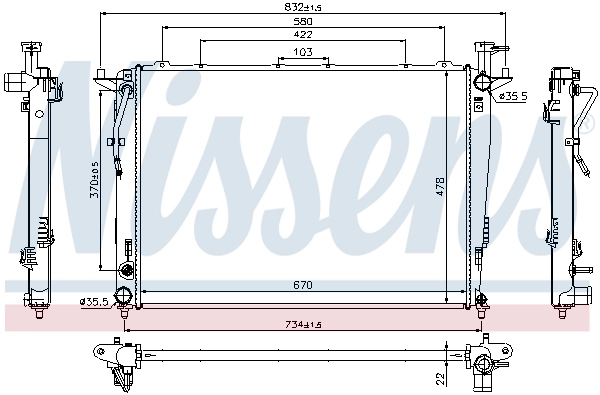 NISSENS 66781 Radiator, engine cooling