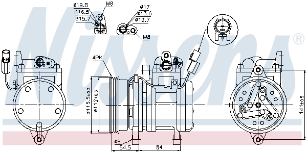 Compressor, air conditioning ** FIRST FIT ** 89255