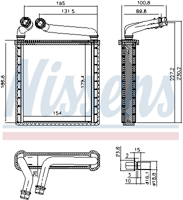 NISSENS 73979 Heat Exchanger, interior heating