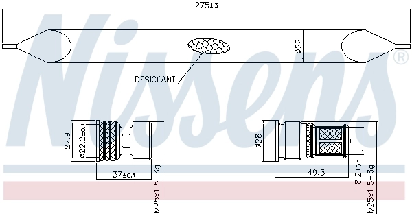 NISSENS 95784 Dryer, air conditioning