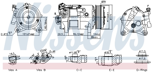 Compressor, air conditioning ** FIRST FIT ** 891038