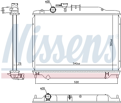 NISSENS 606172 Radiator, engine cooling