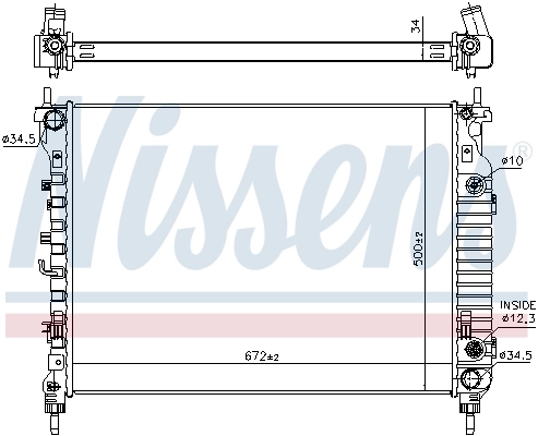 NISSENS 606256 Radiator, engine cooling