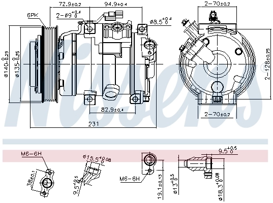 NISSENS 890882 Compressor, air conditioning