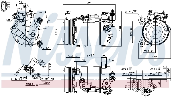 Compressor, air conditioning ** FIRST FIT ** 890600