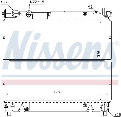 NISSENS 64178 Radiator, engine cooling