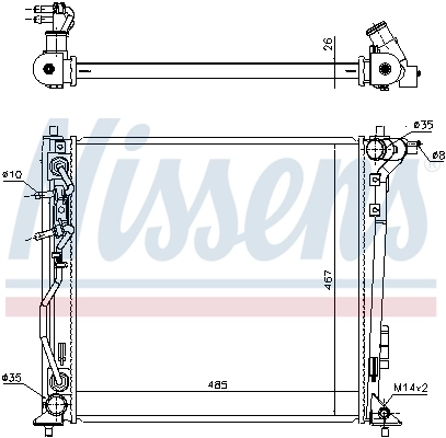 NISSENS 606606 Radiator, engine cooling