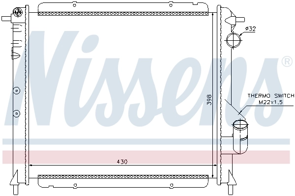 NISSENS 63892 Radiator, engine cooling