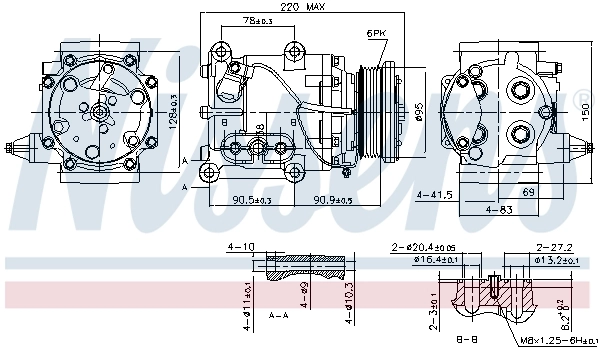 Compressor, air conditioning ** FIRST FIT ** 89365