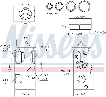 Expansion Valve, air conditioning ** FIRST FIT ** 999250