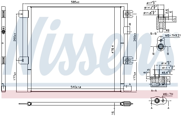 NISSENS 940494 Condenser, air conditioning