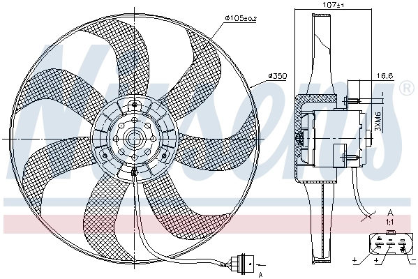 Fan, engine cooling 85725