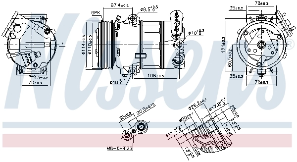 Compressor, air conditioning ** FIRST FIT ** 890339