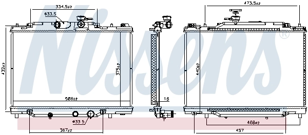 NISSENS 607188 Radiator, engine cooling