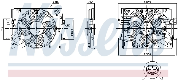 NISSENS 850063 Fan, engine cooling