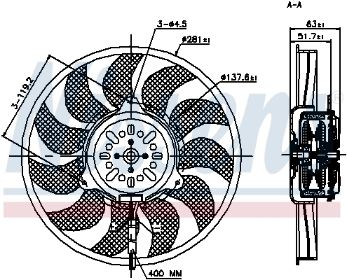 Fan, engine cooling 85692