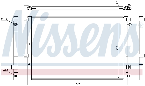 NISSENS 940468 Condenser, air conditioning