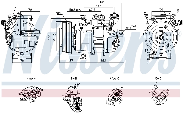 NISSENS 891108 Compressor, air conditioning