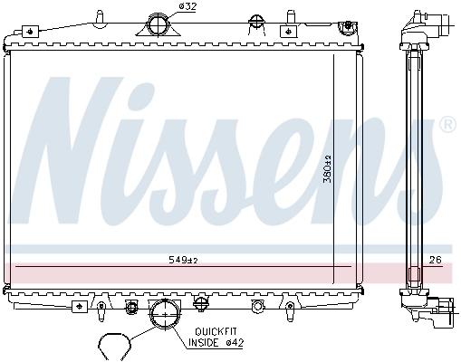 Radiator, engine cooling ** FIRST FIT ** 63704A