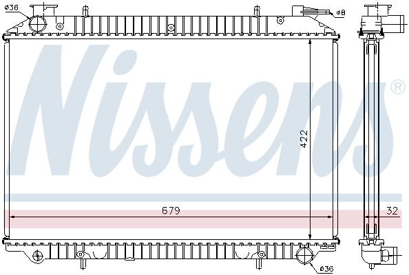 NISSENS 62908A Radiator, engine cooling