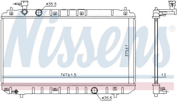 NISSENS 606666 Radiator, engine cooling