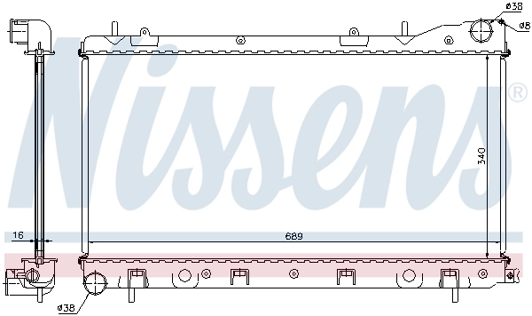 Radiator, engine cooling 67706A