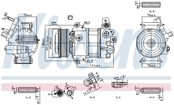 Compressor, air conditioning ** FIRST FIT ** 890786