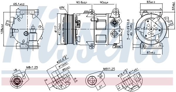 Compressor, air conditioning ** FIRST FIT ** 890418