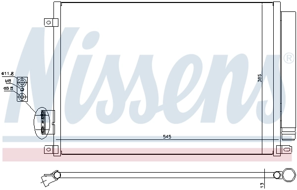 NISSENS 940280 Condenser, air conditioning