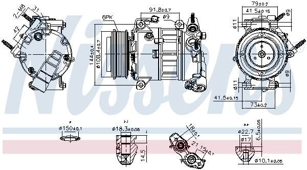 Compressor, air conditioning ** FIRST FIT ** 890589