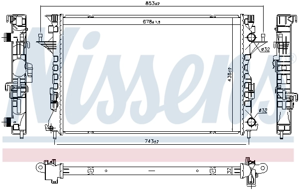 Radiator, engine cooling 637642