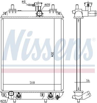 NISSENS 617548 Radiator, engine cooling