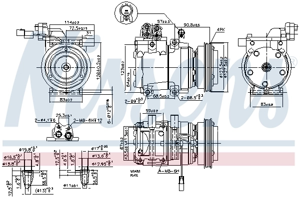 Compressor, air conditioning ** FIRST FIT ** 89291
