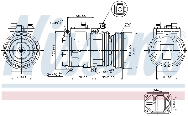 Compressor, air conditioning ** FIRST FIT ** 89186