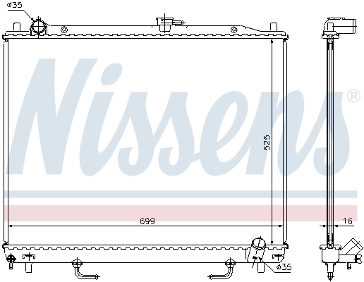 NISSENS 68181A Radiator, engine cooling