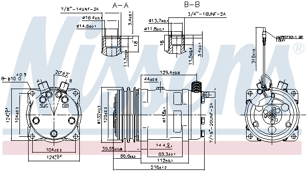 NISSENS 89869 Compressor, air conditioning