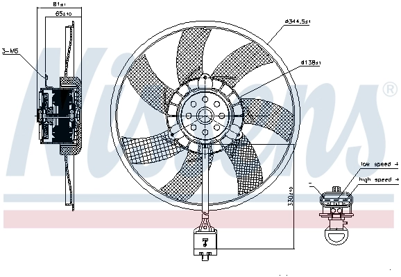 Fan, engine cooling 850062