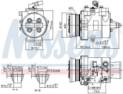 Compressor, air conditioning ** FIRST FIT ** 890624