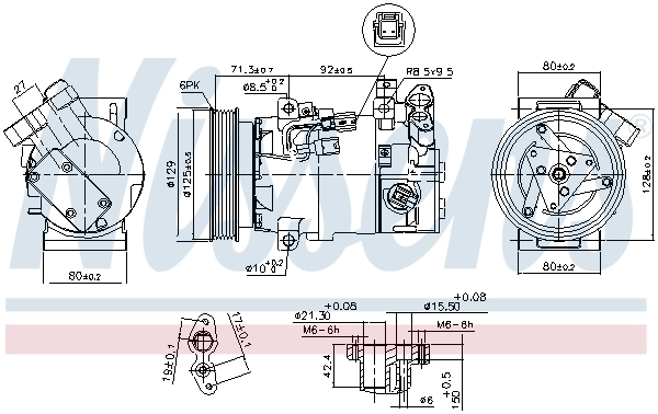 Compressor, air conditioning ** FIRST FIT ** 890586