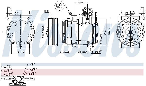 Compressor, air conditioning ** FIRST FIT ** 89387