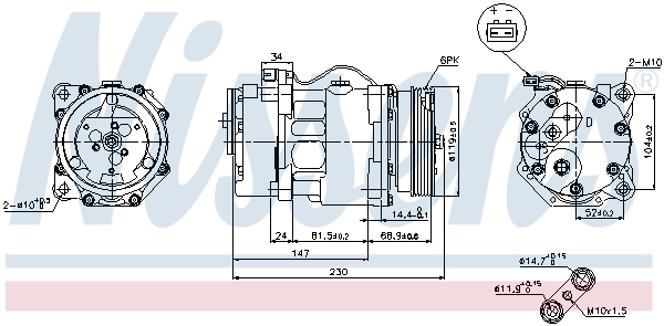 NISSENS 89165 Compressor, air conditioning
