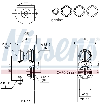 Expansion Valve, air conditioning ** FIRST FIT ** 999353