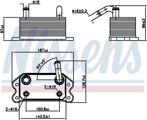 NISSENS 90779 Oil Cooler, engine oil