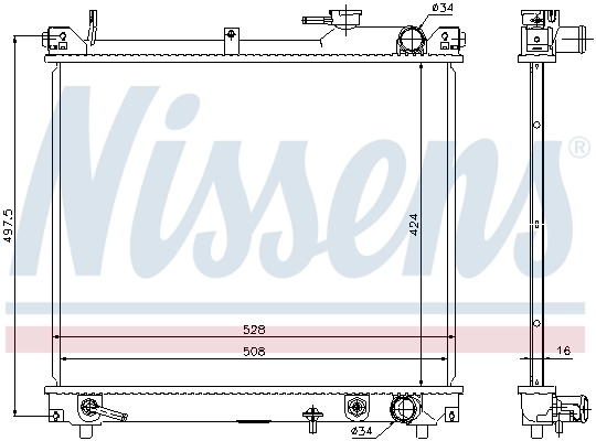 NISSENS 641757 Radiator, engine cooling