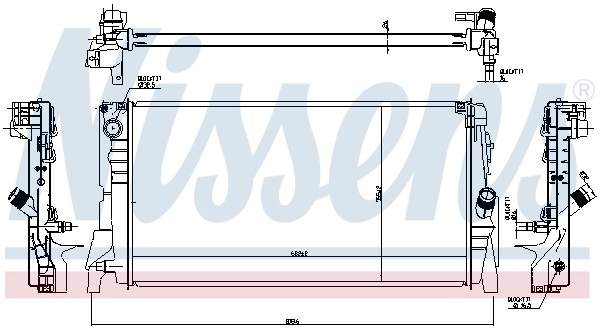 NISSENS 60863 Radiator, engine cooling