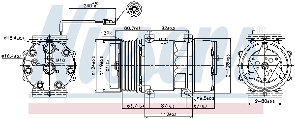 Compressor, air conditioning ** FIRST FIT ** 89474