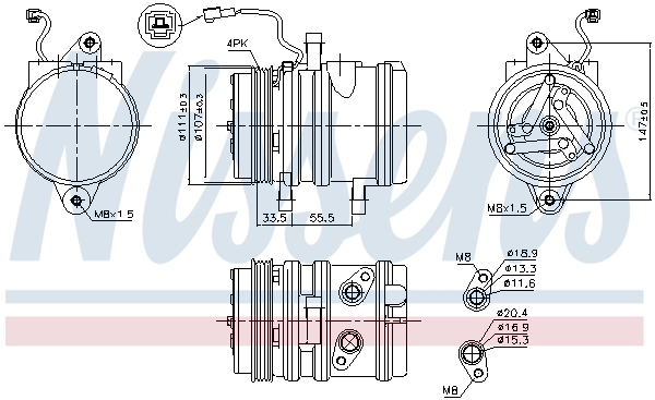 Compressor, air conditioning ** FIRST FIT ** 89275